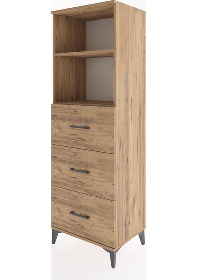 Hyperion Dolap 2 Raflı 3 Çekmeceli 60x44x182 Çam-çam Çam