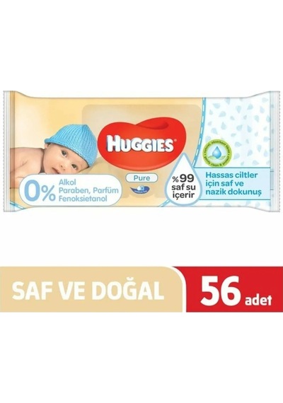 Huggies Yenidoğan Doğal Bakım Islak Havlu 56'Lı
