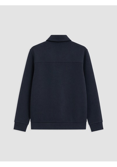 Lcwaıkıkı Classic Lacivert Polo Yaka Erkek Fermuarlı Sweatshirt