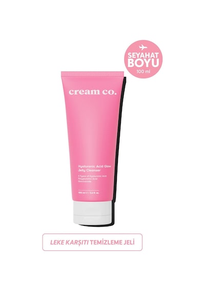 Cream Co. Hyaluronic Acid Glow Jelly Leke Karşıtı Nemlendirici Yüz Temizleme Jeli 100 ML