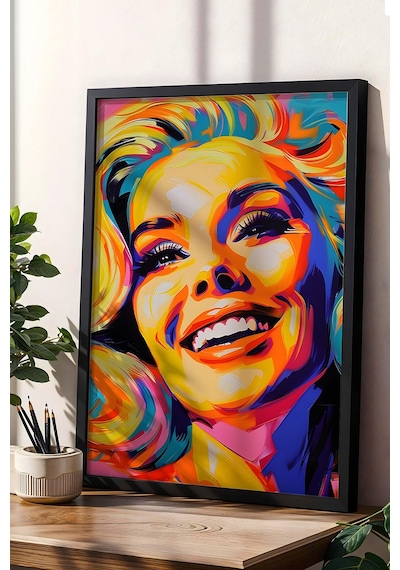 Marilyn Monroe Pop Art Çerçeveli Tablo - Pop Art Poster Tablo