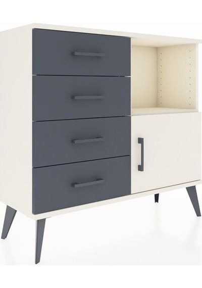 Arges Şifonyer Tek Raflı 4 Çekmeceli Tek Kapaklı 88x30x80 Aytaşı-aytaşı/antrasit Aytaşı/antrasit Arges Şifonyer Tek Raflı 4 Çekmeceli Tek Kapaklı 88x30x80 Aytaşı-aytaşı/antrasit Aytaşı/antrasit