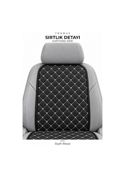 Ford Transit 2005-2009 Suni Deri Kapitone Minder Ön İkili 4 Parça 90149519