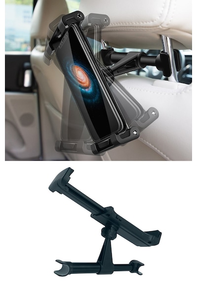 Kuhı Oto Koltuk Arkası Telefon Tablet Tutucu Ayarlanabilir 360 Derece Dönebilen Pratik Stand
