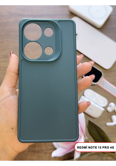 Redmi Note 13 Pro 4g Uyumlu Kamera Korumalı Darbeye Dayanıklı Renk Atmayan Keep Silikon Kılıf Haki
