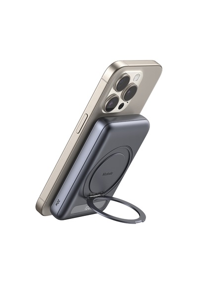 Mcdodo Mc-8371 10000mah - 20w Dahili 360 Halka Standlı Metal Ultra İnce Manyetik Powerbank siyah