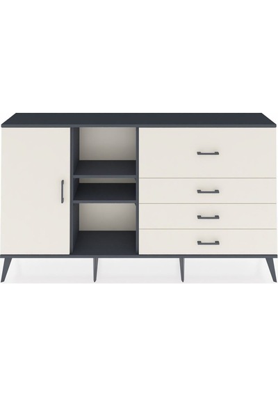 Arges Konsol 4 Raflı 4 Çekmeceli Tek Kapaklı 176x30x99 Antrasit-aytaşı Aytası - Antrasıt Arges Konsol 4 Raflı 4 Çekmeceli Tek Kapaklı 176x30x99 Antrasit-aytaşı Aytası - Antrasıt