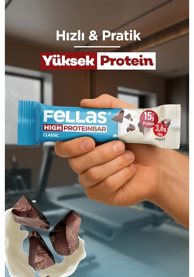Yüksek Protein Bar - Klasik Sade 45 G X 12 Adet