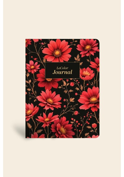 Midnight Ciltli Defter Çizgili Chrysanthemum 13x18 Çok Renkli
