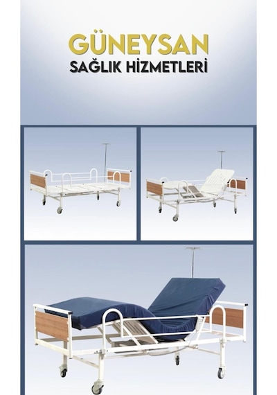 Hasta Karyolası 2 Motorlu Ekonomik Sünger Yataklı