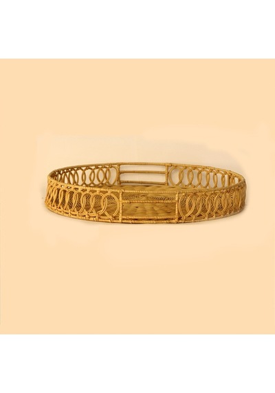 Lantana 45x6 Cm. Rattan Tepsi Bej