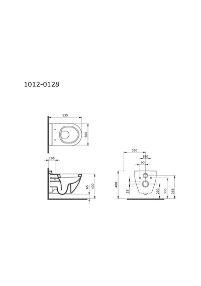 Bocchi - Taormina Arch Asma Klozet Parlak Beyaz Kapak Dahil Outlet - 1012-001-0128tk- Diğer