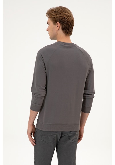 U.S. Polo Assn. Erkek Regular Fit Bisiklet Yaka Gri İnce Basic Sweatshirt 50313752-VR024 U.S. Polo Assn. Erkek Regular Fit Bisiklet Yaka Gri İnce Basic Sweatshirt 50313752-VR024