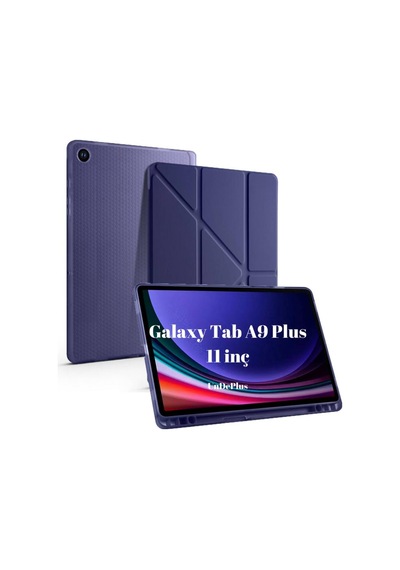 A9 11inç X210 X215 X216 İle Uyumlu Kılıf Kalem Bölmeli Trifolding Case Lacivert Sku: Zeusb0dy6c5plj Arka Kapak