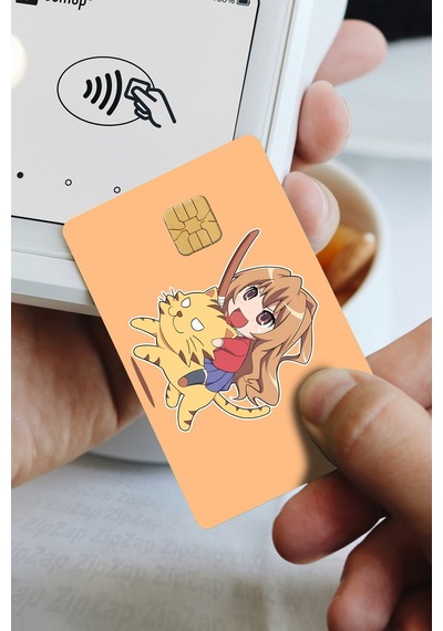 Toradora Kart Kaplama Sticker 8 Adet Çok Renkli