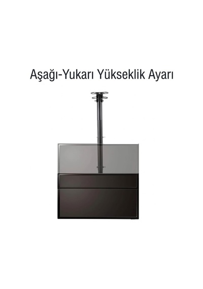 14-42 İnç Tv Tavan Askı Aparatı 30 Kg Döner Eğimli Hfc01