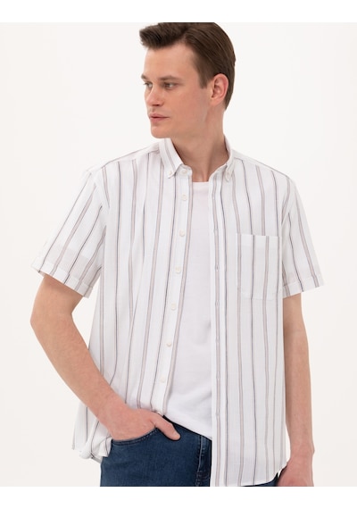 Pierre Cardin Erkek Lacivert Kısa Kollu Gömlek 50269430-vr033 Lacivert