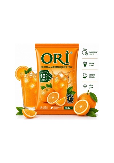 Ori Portakal Aromalı Soğuk Şerbetlik İçecek Tozu 450 Gr