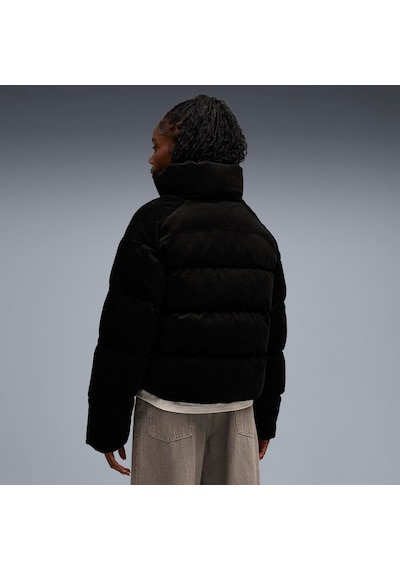 Puma Corduroy Puffer Jacket Kadın Yetişkin Ceket Siyah