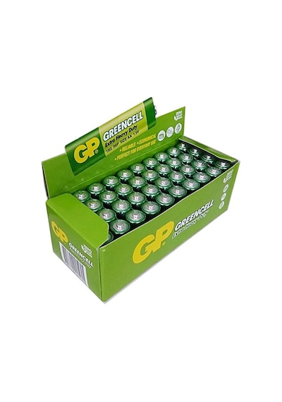 Batteries Gp15g Greencell R6p/1215/aa Kalem Pil, 1.5 Volt, 40'lı Kutu, Yeşil/sarı/beyaz