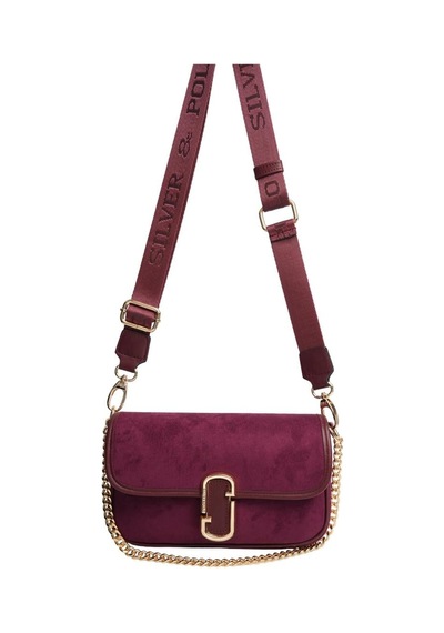 Silver Polo Sp1171 Kadın Omuz Çantası Süet Bordo-bordo