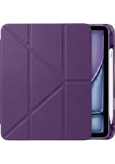 Ps Apple Uyumlu iPad Air 11 İnç M4 / M3 / M2 Tri Folding Standlı Kılıf - Mor Kapaklı Kılıf
