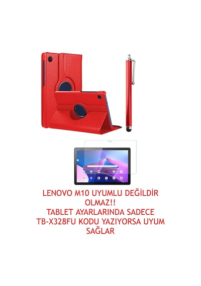 Trendsshop Tab M10 3.nesil Tb328fu Unisoc T328xu Zaae0015tr 360 Dönerli Kılıf 3lü Set