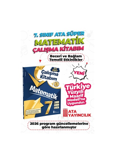 7. Sınıf Matematik Ata Süper Çalışma Kitabım Yeni