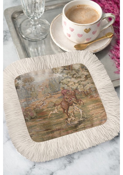Avangard Avcı Temalı Saçaklı Sunum Peçetesi-klasik Sanat Esintili Pastel Krem Bardak Altlığı Mendil Grili Kehribar Avangard Avcı Temalı Saçaklı Sunum Peçetesi-klasik Sanat Esintili Pastel Krem Bardak Altlığı Mendil Grili Kehribar