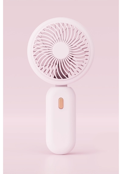 Taşınabililir Mini Usb Şarjlı 3 Kademeli El Masaüstü Vantilatör Fan Soğutucu Ym88220 Pembe