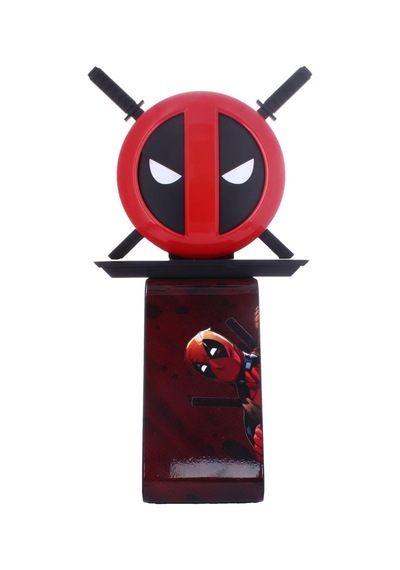 Kablo Adamları Led Simgeleri: Marvel Deadpool - Şarj Telefonu Ve Kumanda Tutucu - Işıklı Oyun Kumandası/cep Telefonu/cihaz Şarj Tutucu, 4' Şarj Kablosu Dahil Çok Renkli