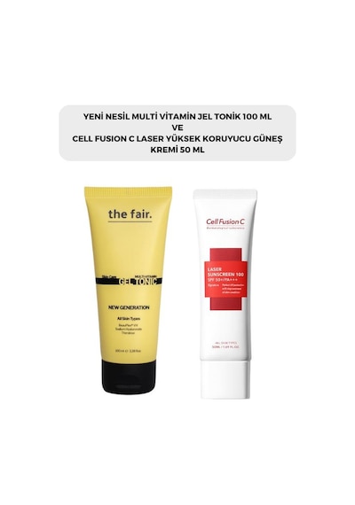 Cell Fusion C Laser Güneş Kremi SPF50+ 50 ML + The Fair Multi Vitamin Jel Tonik 100 ML
