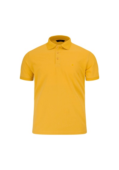 Hatemoğlu Sarı Regular Fit Polo Yaka 100% Pamuk Tişört Sarı - Lacivert - Mavi