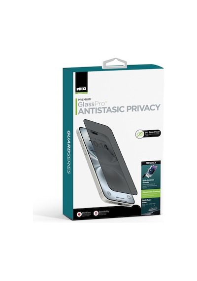 Phixi Premium Guard Hayalet Cam Ekran Koruyucu Samsung S24 Fe Uyumlu Antistatik, Su Tutmaz, Tam Kaplama