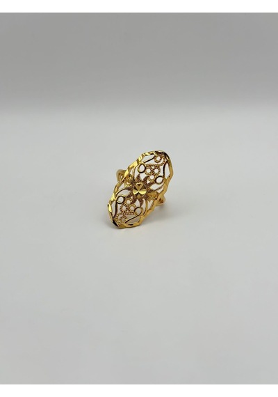 Arnes Jewelry Çelik 22 Ayar Altın Kaplama Ayarlanabilir Yüzük Ar496nes Gold