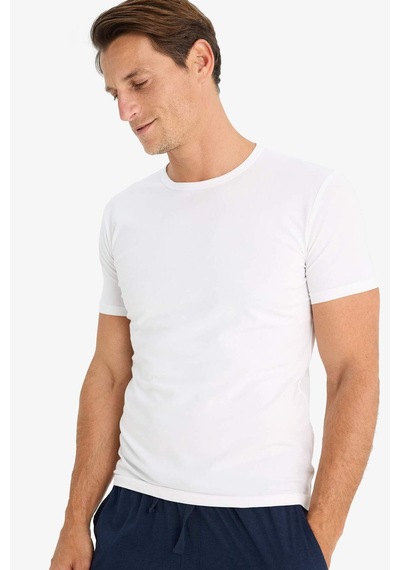 DeFacto Slim Fit Dar Kesim Bisiklet Yaka Kısa Kollu Üst L4885AZ25SPWT34