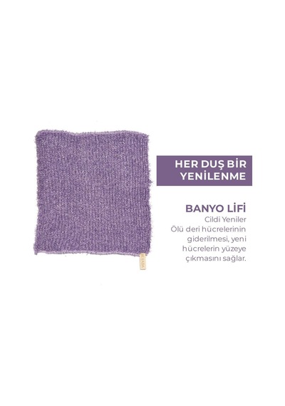 Extra Esnek Mor Banyo Lifi Tüm Cilt Tiplerine Uygun Duş Lifi - Unisex 30x40 Cm