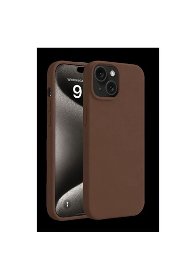 İphone 15 Kılıf First Silikon - Kahverengi