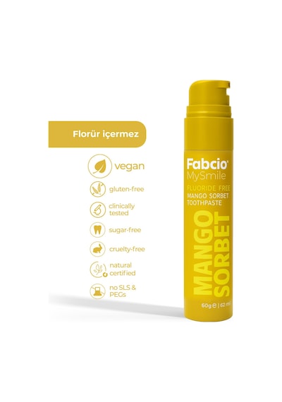 Fabcio Mysmile Florürsüz Diş Macunu Mango Sorbe Ferahlığı Tam Koruma