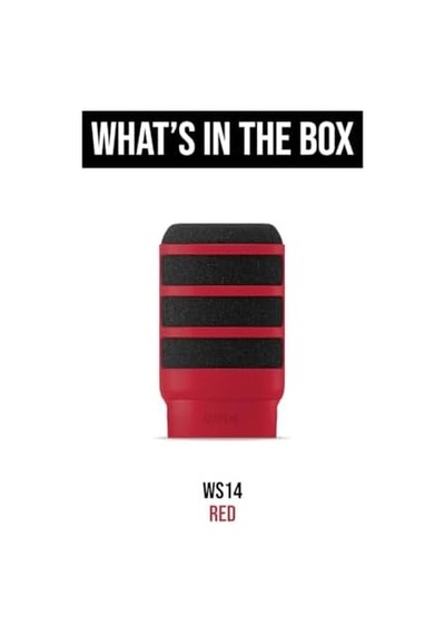 Ws14 Premium Pop Filtre Podmic Ve Podmic Usb İçin Kırmızı