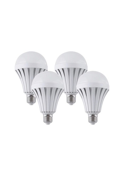 9 Watt Şarjlı Led Ampul Seyyar Askı Aparatlı Ampul 4 Adet Beyaz