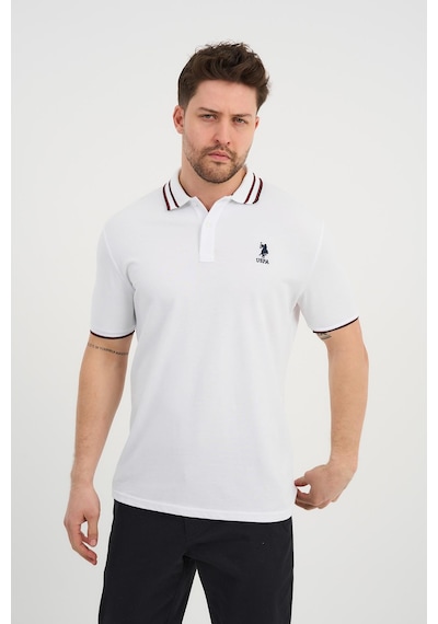 Alexander Gardi Alexandergardı Polo Yaka Düğme Detaylı T-shirt Beyaz