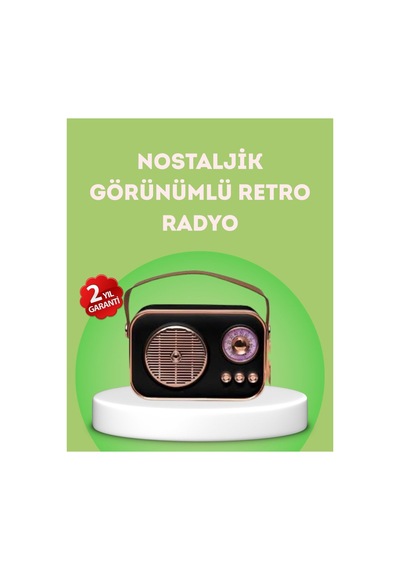 Nostaljik Radyo Usb Ve Fm Özellikli Şık Tasarım