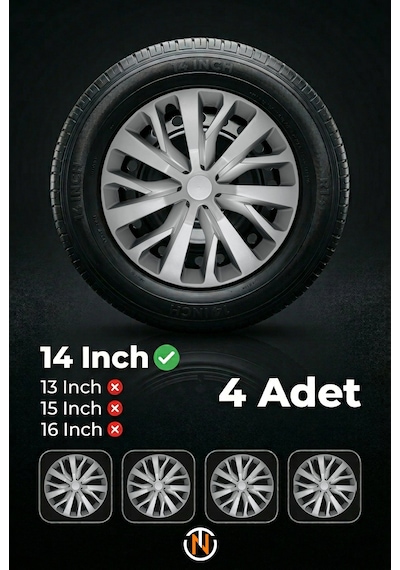 Seat Terra 14 İnç Jant Kapağı Takım Gri G114
