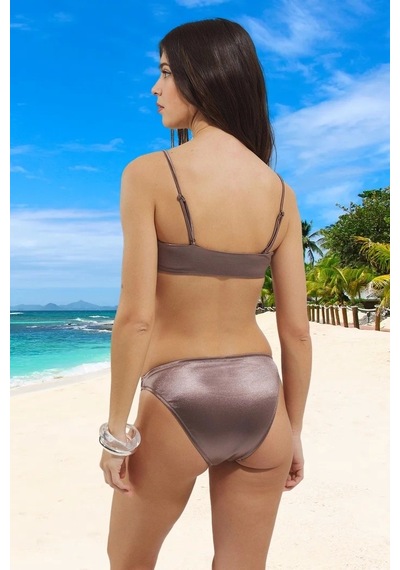Ersefa Tasarım Bikini Takımı Hızlı Kuruyan Özel Esnek Kumaş Yaz Koleksiy Vizon