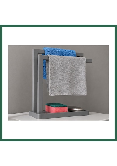 Bezos 3d Baskı Havluluk Ve Sabunluk Organizer - Lavabo Üstü Çok Amaçlı Düzenleyici-gri Bzs01