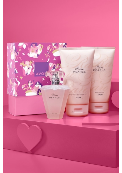 Avon Rare Pearls Kadın Parfüm EDP 50 ML + Shimmer Duş Jeli 150 ML + Vücut Losyonu 150 ML