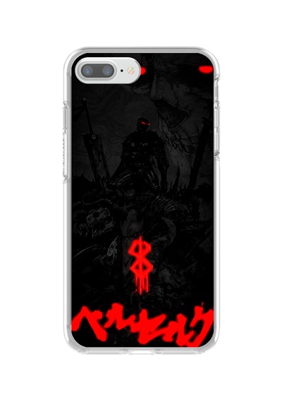 Apple Uyumlu iPhone 8 Plus Şeffaf Kılıf Berserk Tasarımlı 3