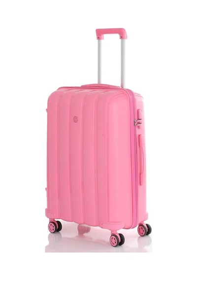 Mçs Group Mçs Valiz Orta Boy Kırılmaz Pp Silikon Bavul V305 Pembe