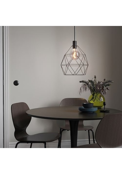Ikea Brunsta Sarkıt Lamba Abajur Başlığı, Siyah, 30 Cm